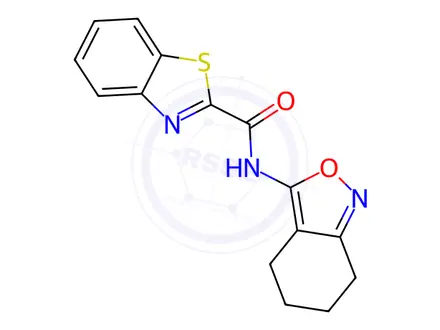 Chemical structure of N-(4,5,6,7-Tetrahydrobenzo[c]isoxazol-3-yl)benzo[d]thiazole-2-carboxamide