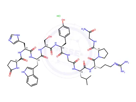 Chemical structure of Gonadorelin Hydrochloride (COLD SHIPMENT REQUIRED) (1296803)