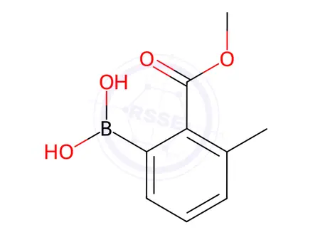Chemical structure of 2-Methoxycarbonyl-3-methylphenylboronic acid