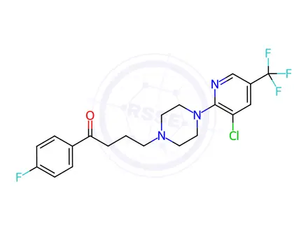 Chemical structure of 4-{4-[3-chloro-5-(trifluoromethyl)-2-pyridinyl]piperazino}-1-(4-fluorophenyl)-1-butanone