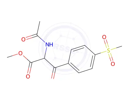 Chemical structure of Phenylalanine, N-acetyl-4-(methylsulfonyl)-β-oxo-, methyl ester
