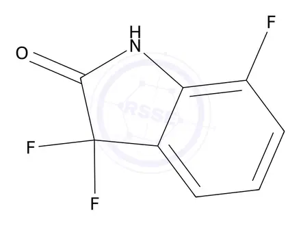 Chemical structure of 3,3,7-Trifluoroindolin-2-one