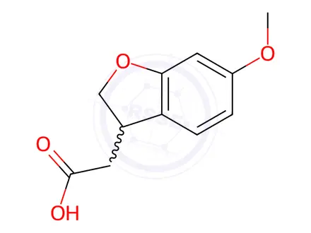Chemical structure of 2-(6-Methoxy-2,3-dihydro-1-benzofuran-3-yl)acetic acid