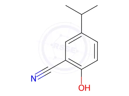 Chemical structure of Benzonitrile, 2-hydroxy-5-(1-methylethyl)-(9CI)