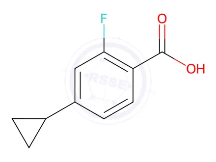 Chemical structure of 4-Cyclopropyl-2-fluorobenzoic acid