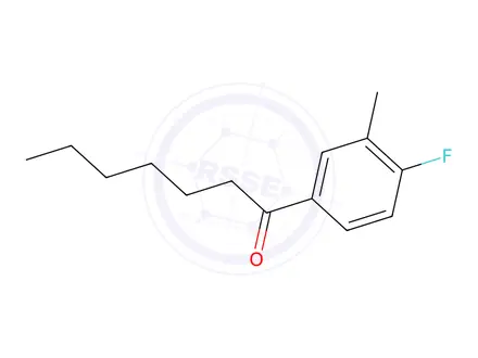 Chemical structure of 1-(4-Fluoro-3-methylphenyl)heptan-1-one