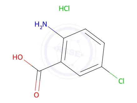 Chemical structure of 2-Amino-5-chlorobenzoic acid hydrochloride