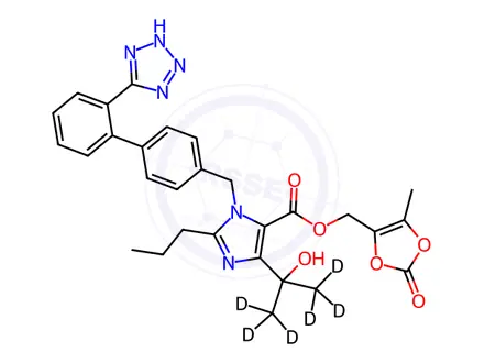 Chemical structure of Olmesartan Medoxomil-d6