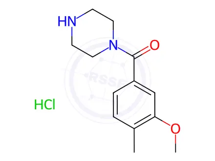 Chemical structure of 1-(3-Methoxy-4-methylbenzoyl)piperazine Hydrochloride