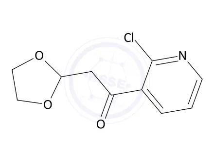 Chemical structure of 1-(2-Chloropyridin-3-yl)-2-(1,3-dioxolan-2-yl)ethan-1-one