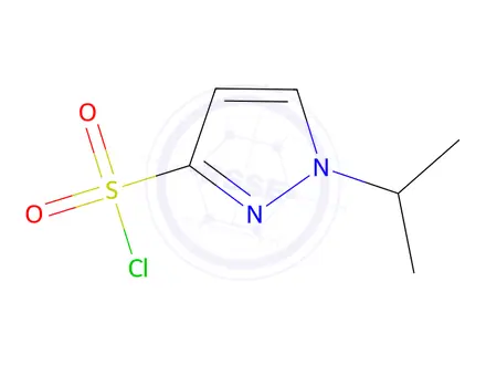 Chemical structure of 1-(propan-2-yl)-1H-pyrazole-3-sulfonyl chloride