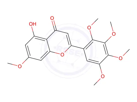 Chemical structure of 5-Hydroxy-7,2',3',4',5'-pentamethoxyflavone