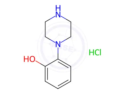 Chemical structure of 2-(Piperazin-1-yl)phenol hydrochloride