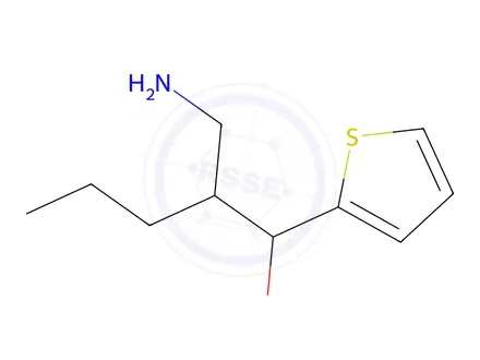 Chemical structure of 2-(Aminomethyl)-1-(thiophen-2-yl)pentan-1-ol