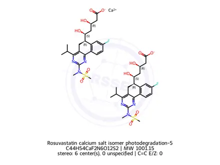 Chemical structure of Rosuvastatin calcium salt isomer photodegradation-5