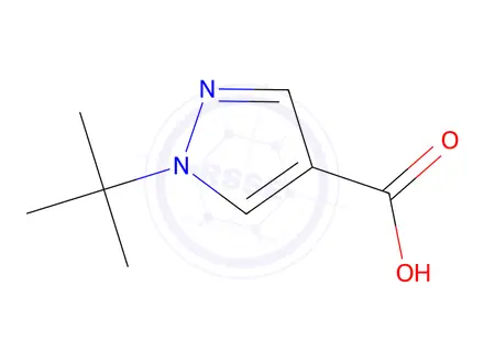 Chemical structure of 1-tert-butyl-1H-pyrazole-4-carboxylic acid