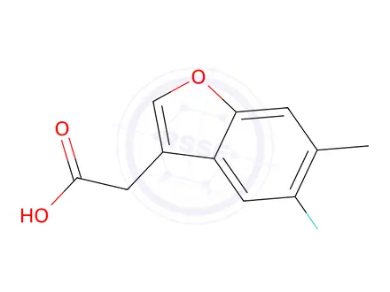 Chemical structure of 2-(5-Fluoro-6-methylbenzofuran-3-yl)acetic acid