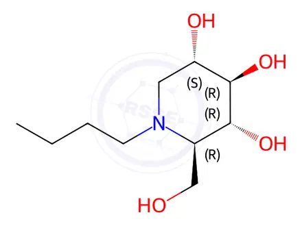 Chemical structure of Miglustat