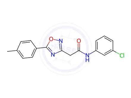 Chemical structure of N-(3-chlorophenyl)-2-(5-(p-tolyl)-1,2,4-oxadiazol-3-yl)acetamide