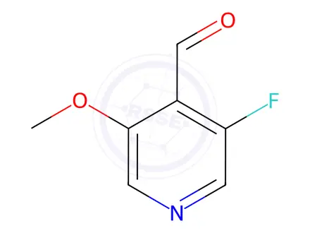 Chemical structure of 3-Fluoro-5-methoxyisonicotinaldehyde
