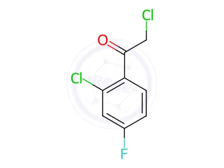 Chemical structure of 2-Chloro-1-(2-chloro-4-fluorophenyl)ethan-1-one
