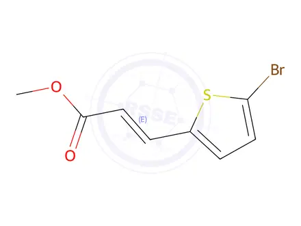 Chemical structure of methyl (2E)-3-(5-bromothiophen-2-yl)prop-2-enoate