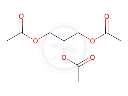 Chemical structure of Triacetin