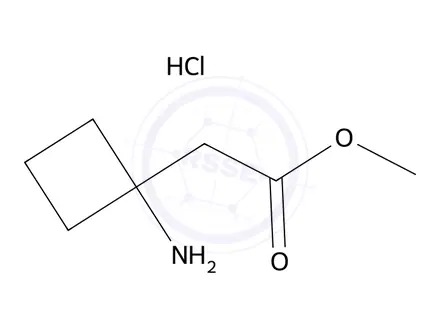 Chemical structure of Methyl 2-(1-aminocyclobutyl)acetate hydrochloride