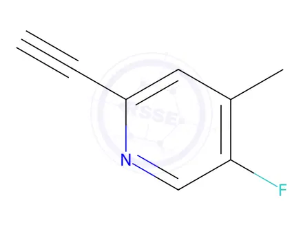 Chemical structure of 2-Ethynyl-5-fluoro-4-methylpyridine