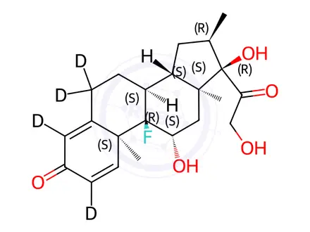 Chemical structure of Dexamethasone-2,4,6,6-d4
