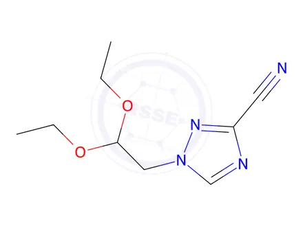 Chemical structure of 1-(2,2-diethoxyethyl)-1H-1,2,4-triazole-3-carbonitrile