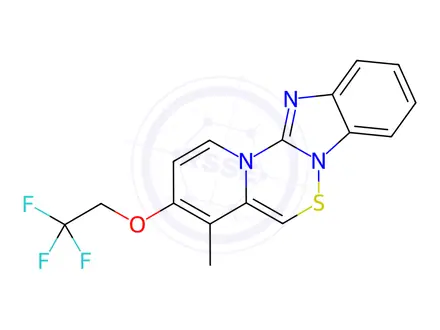 Chemical structure of 4-methyl-3-(2,2,2-trifluoroethoxy)benzo[4,5]imidazo[1,2-b]pyrido[1,2-d][1,2,4]thiadiazine