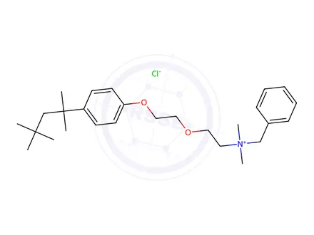 Chemical structure of Benzethonium chloride