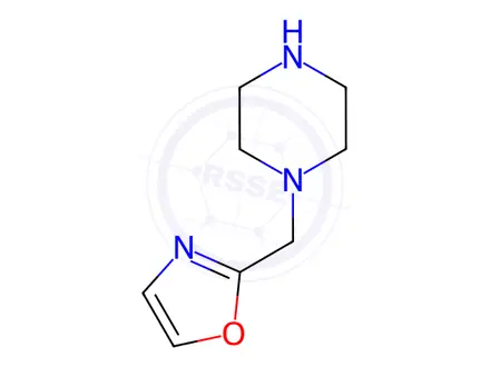 Chemical structure of 1-[(1,3-oxazol-2-yl)methyl]piperazine dihydrochloride