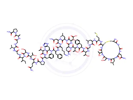 Chemical structure of CALCITONIN, RAT