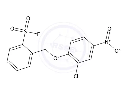 Chemical structure of 2-((2-Chloro-4-nitrophenoxy)methyl)benzene-1-sulfonyl fluoride