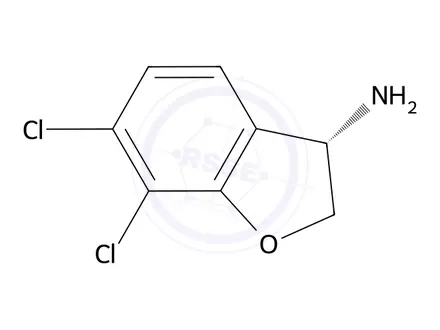 Chemical structure of (S)-6,7-Dichloro-2,3-dihydrobenzofuran-3-amine