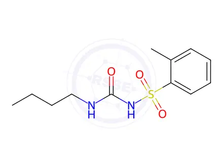 Chemical structure of N-((butylamino)carbonyl)-2-methylbenzenesulfonamide