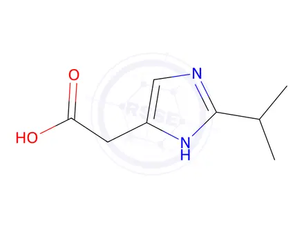 Chemical structure of 2-(2-Isopropyl-1H-imidazol-4-yl)acetic acid