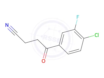 Chemical structure of 4-(4-Chloro-3-fluorophenyl)-4-oxobutanenitrile
