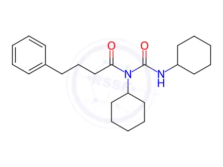 Chemical structure of N-Cyclohexyl-N-(cyclohexylcarbamoyl)-4-phenylbutanamide