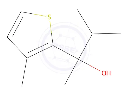 Chemical structure of 3-Methyl-2-(3-methylthiophen-2-yl)butan-2-ol