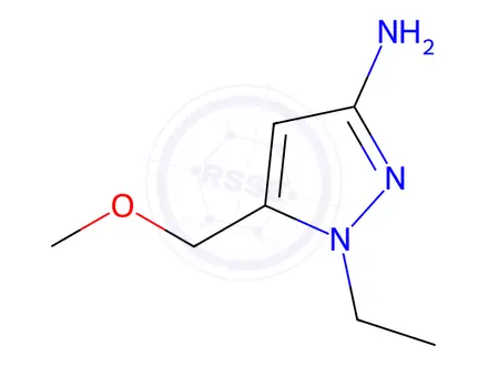Chemical structure of 1-ethyl-5-(methoxymethyl)-1H-pyrazol-3-amine