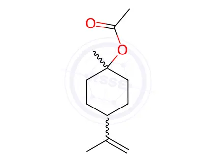 Chemical structure of 1-Methyl-4-(1-methylvinyl)cyclohexyl acetate