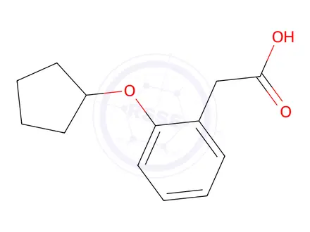 Chemical structure of 2-[2-(cyclopentyloxy)phenyl]acetic acid