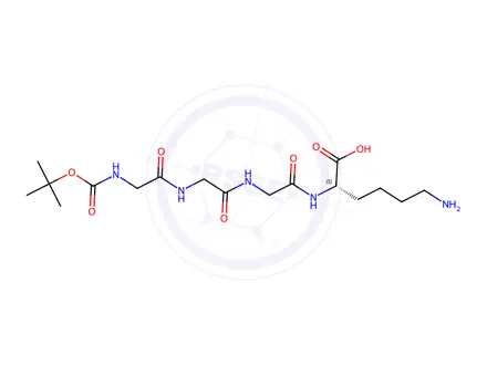 Chemical structure of Boc-Gly-Gly-Gly-Lys-OH