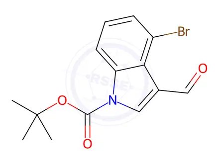 Chemical structure of 1-Boc-4-Bromo-3-formylindole