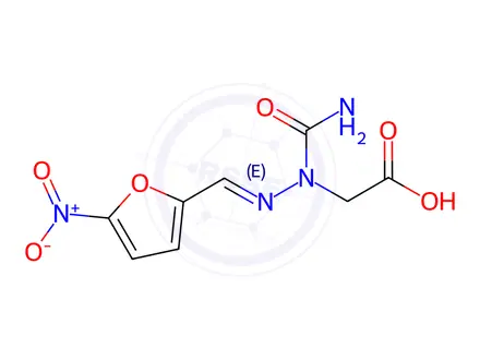 Chemical structure of 3-(5-Nitrofurfurylideneamino)hydantoic Acid