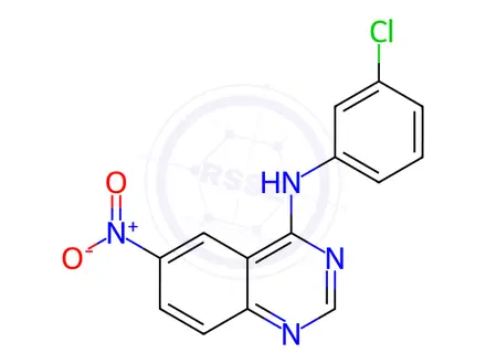 Chemical structure of N-(3-Chlorophenyl)-6-nitroquinazolin-4-amine