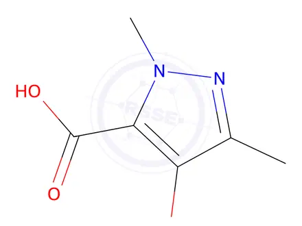 Chemical structure of 1H-Pyrazole-5-carboxylicacid,4-methoxy-1,3-dimethyl-(9CI)